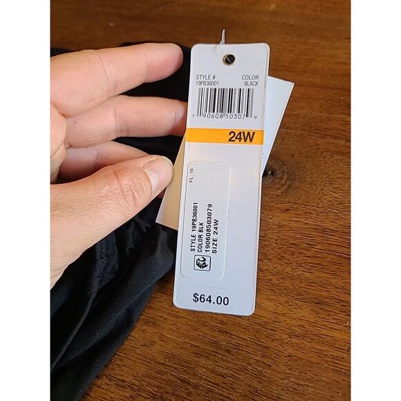 Anne Cole High Waist Swim Bottom Womens 24 W Separates Plus Swimsuit Black 3 Way - Picture 3 of 6